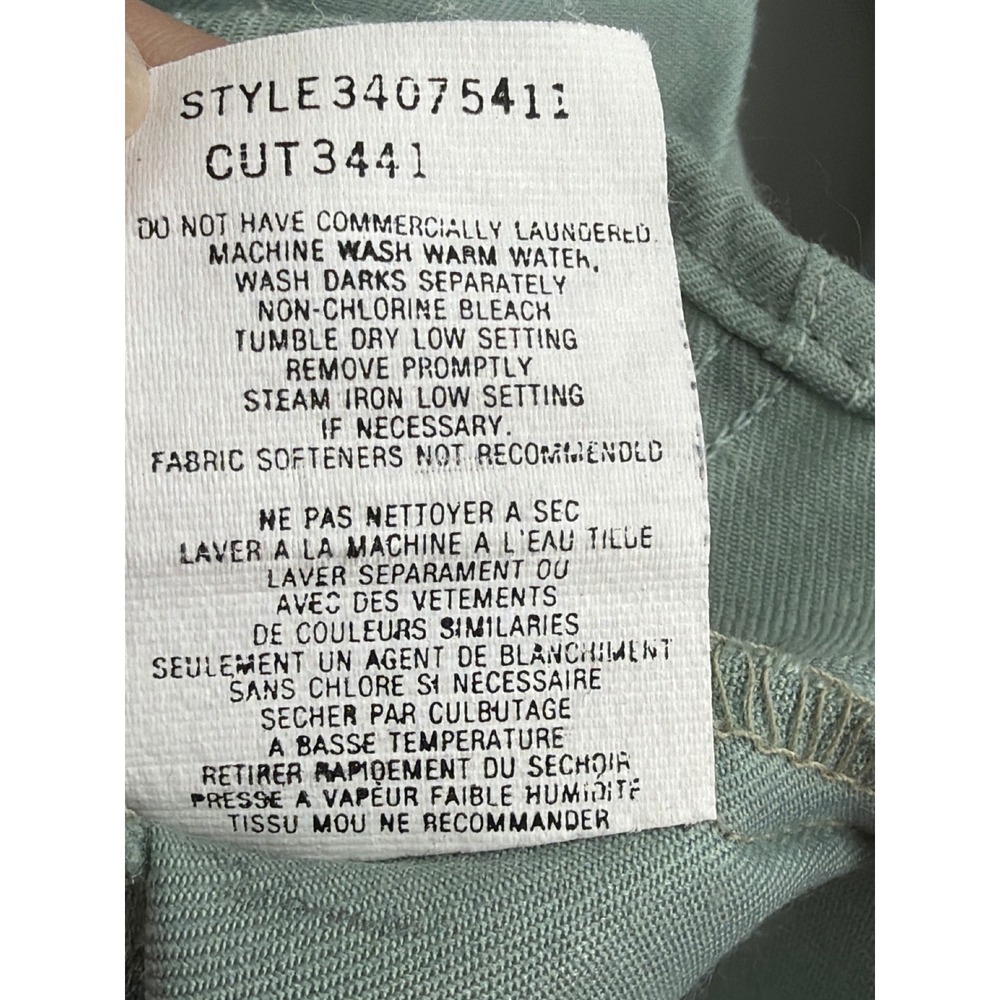 Vintage Talbots‎ Sage Green Pintuck Look Long Sleeve Blouse Size 6 Made in USA - Picture 8 of 8